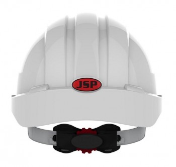 Casco EVO3 AJF170-000-100 visera media, con ventilación y ruleta blanco