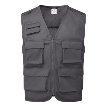 Chaleco C704 multibolsillos con rejilla