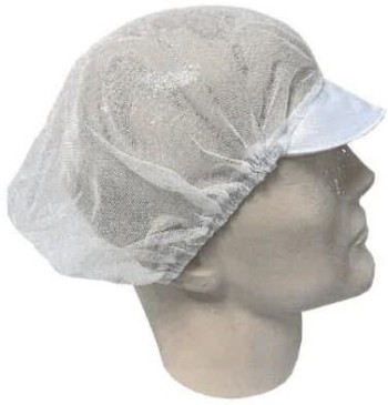 Gorra blanca rejilla tapamelenas con visera
