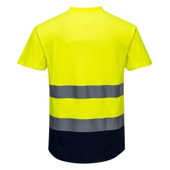 Camiseta malla bicolor C395 alta visibilidad