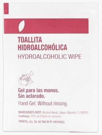 Toallita gel hidroalcohólico e/1000