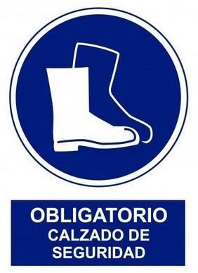 Señal uso obligatorio calzado Seguridad A4 - PVC 0,7mm
