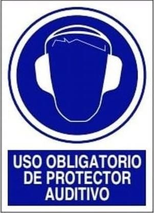 Señal Uso Obligatorío Protector Auditivo A4 PVC